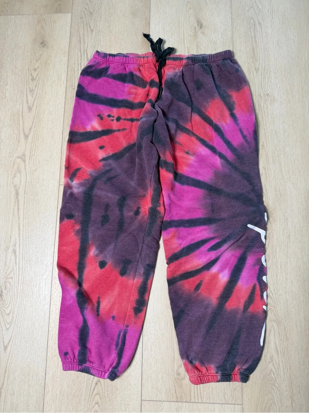 PINK Tie-Dye Hoodie & Jogger Set - Pink and Purple Size L - Picture 6 of 6